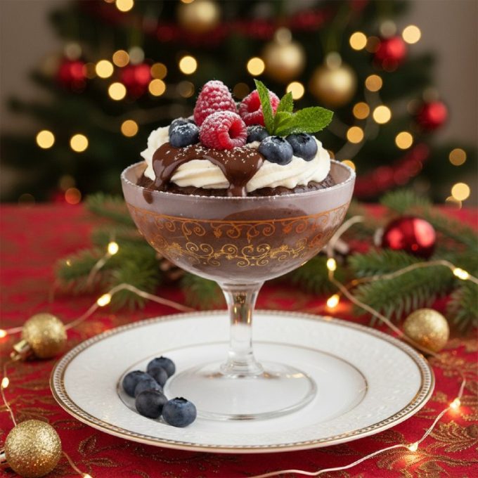 Рождественский шоколадный пудинг