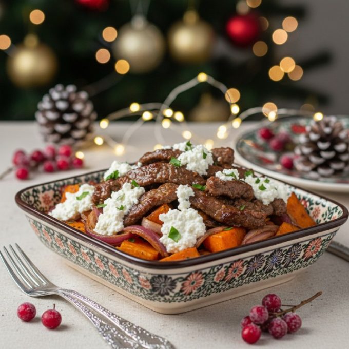 Говядина со сладким картофелем