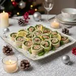 Рулетики из лаваша с красной рыбой