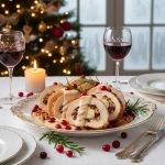 Куриный рулет с клюквой