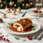 Куриный рулет с вялеными томатами и моцареллой