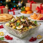 Салат с грибами и сердцем