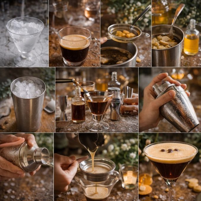 Имбирный эспрессо-мартини пошаговый рецепт