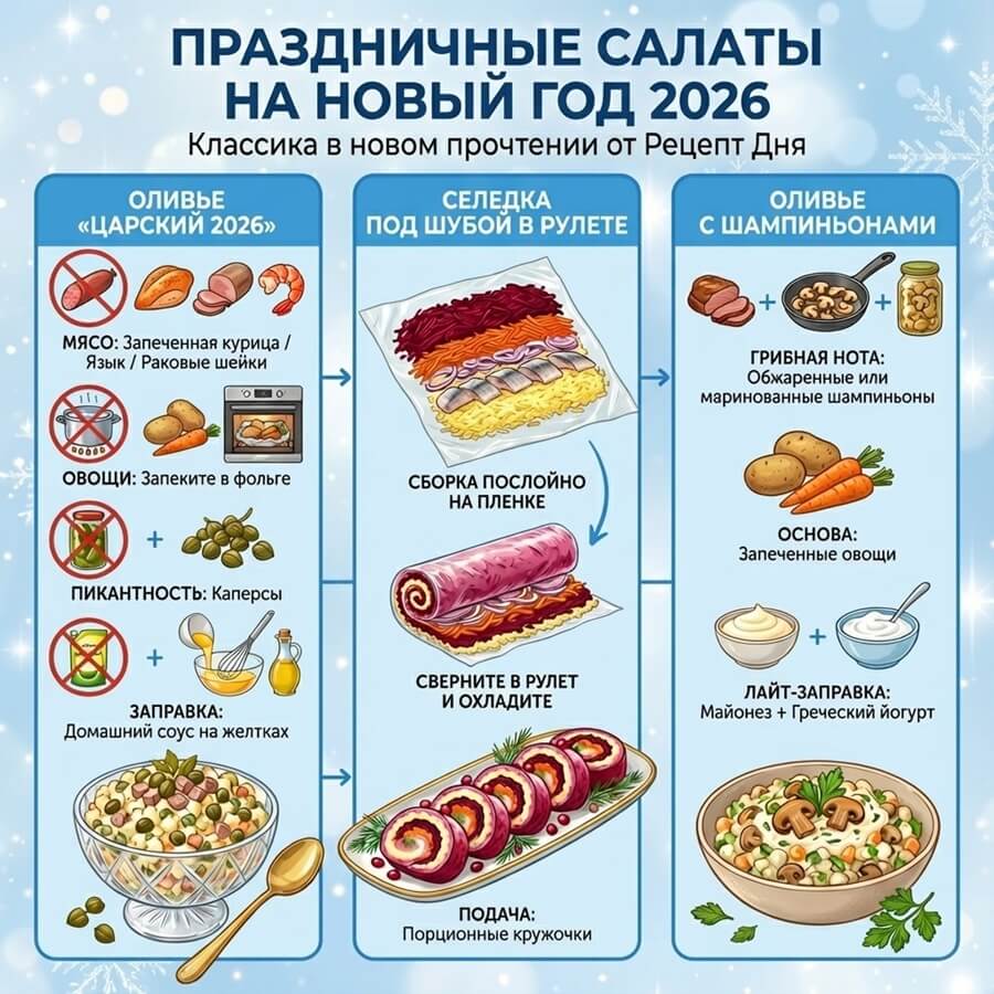 Классические салаты в новом прочтении