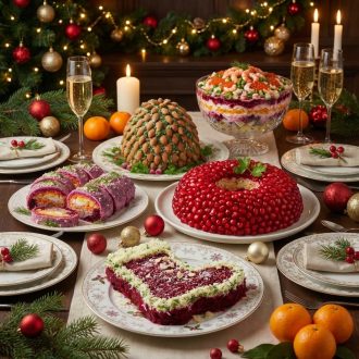 Праздничные салаты на Новый год 2026