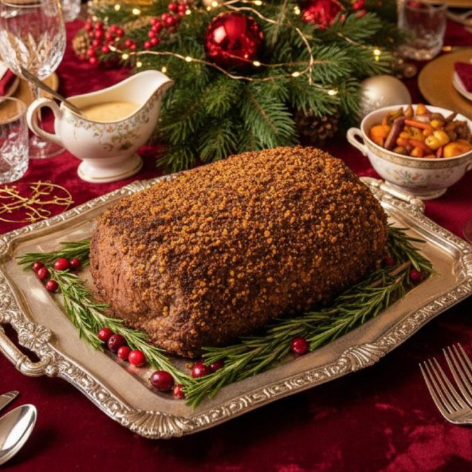 Запечённая говядина с пряной корочкой