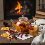 Имбирный чай с клюквой