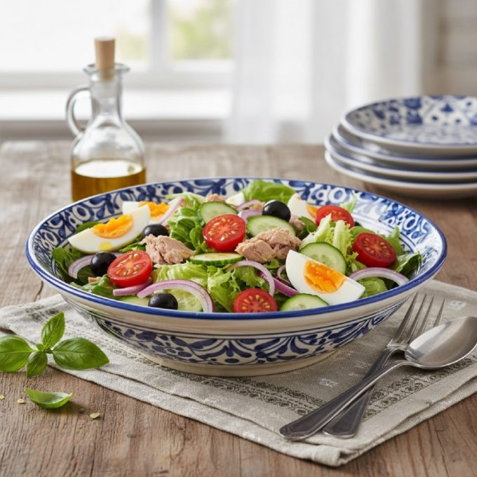 Салат с тунцом и овощами