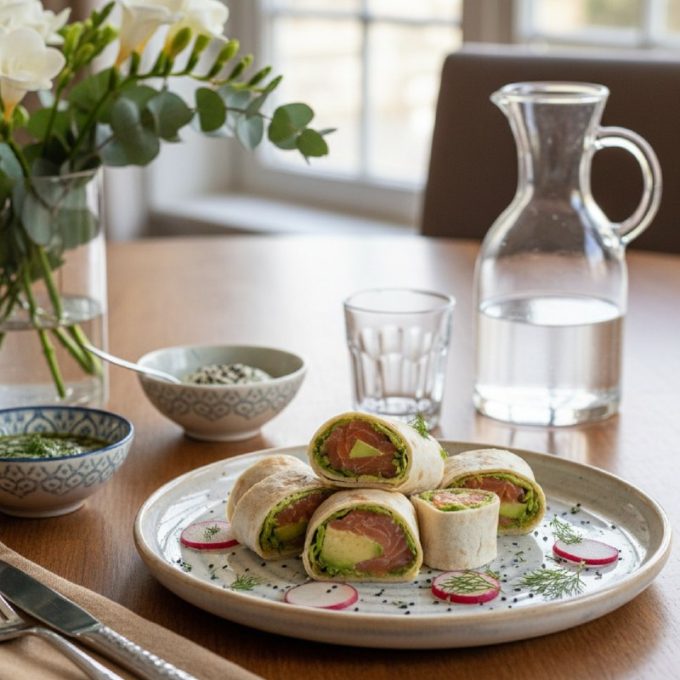 Рулетики с авокадо и сёмгой