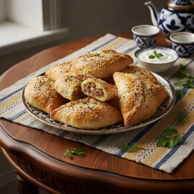 Самса с картошкой и мясом