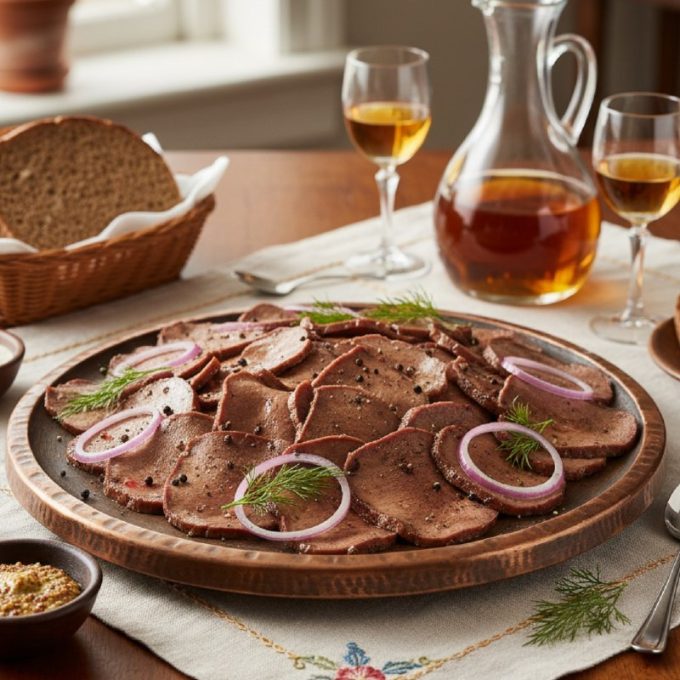 Маринованный говяжий язык