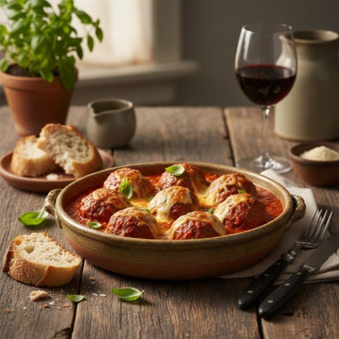 Тефтели с сыром в томатном соусе