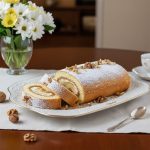 Медовый рулет с орехами