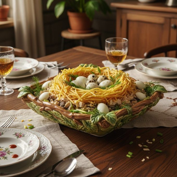 Салат «Гнездо глухаря»