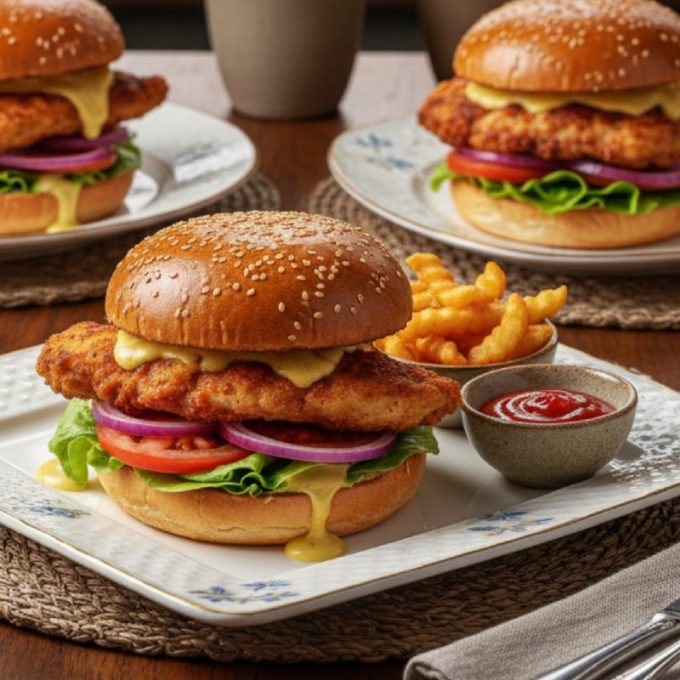 Бургеры с куриным филе