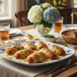 Рулетики из пекинской капусты с сосисками