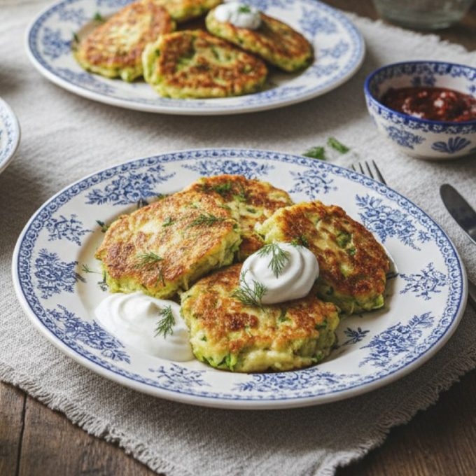 Лепёшки из кабачка с сыром